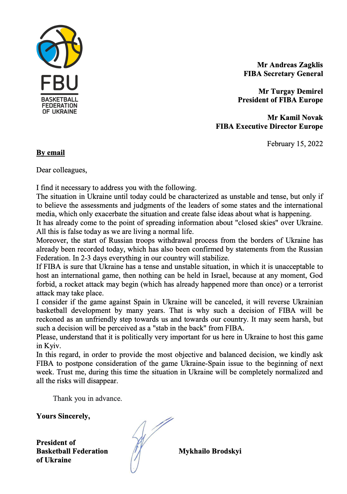 <strong>Михаил Бродский призвал ФИБА оставить Киев местом проведения матча Украина — Испания </strong> 4 <strong>Михаил Бродский призвал ФИБА оставить Киев местом проведения матча Украина — Испания </strong> 3