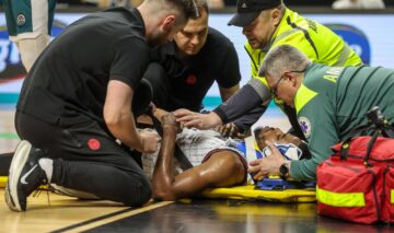 Гравець "Рітаса" приземлився на голову, зробивши сальто назад, після невдалого данку 57