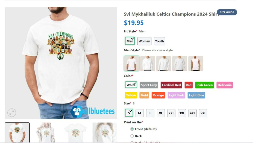 Оригінальний одяг Михайлюка з чемпіонського параду "Бостона" запустили в масовий продаж в США 3 - basket.com.ua