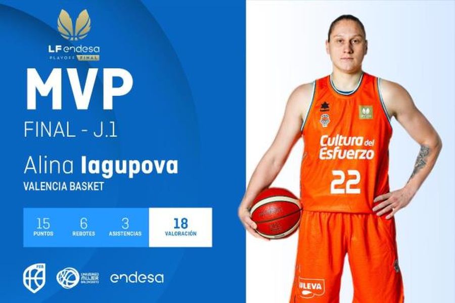 Аліна Ягупова - MVP першого матчу фінальної серії чемпіонату Іспанії 1 - basket.com.ua