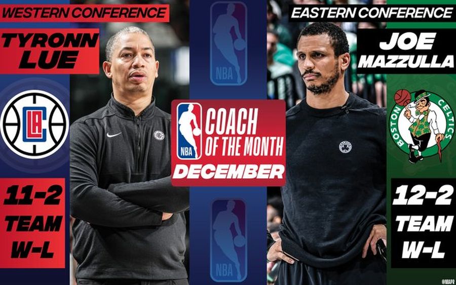 НБА назвала найкращих тренерів грудня сезону 2023/2024 2 - basket.com.ua НБА назвала найкращих тренерів грудня сезону 2023/2024 1 - basket.com.ua