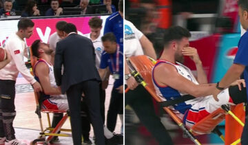 Василія Міцича винесли на ношах з майданчику під час матчу чемпіонату Туреччини 45 - basket.com.ua