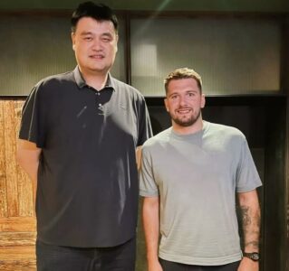 Лука Дончич зустрівся з легендарним китайським баскетболістом 43