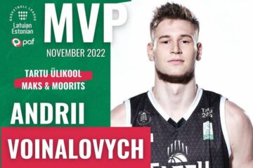 Андрій Войналович - MVP листопада у Латвійсько-естонській лізі 57 - basket.com.ua